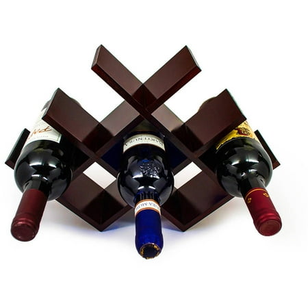 Sorbus Butterfly Wine Rack, Comfortably Stores 8 Bottles of Your Favorite Wine, Sleek and Chic Looking Wine Rack, Great Addition to Any Space, No Assembly (Best Wood For Wine Racks)