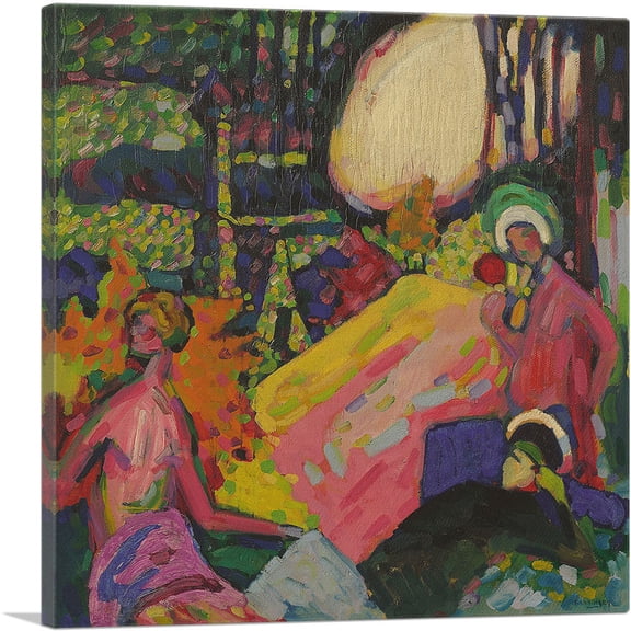 ARTCANVAS White Sound 1908 Canvas Art Print by Wassily Kandinsky - Size: 18" x 18" (0.75" Deep)