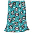 thumbnail image 2 of Pofeuu Skull Cat Print Ultra-Soft Micro Fleece Blanket,for Bed Or Sofa,All Season Throw Blankets Flannel Blanket-60"x50", 2 of 7