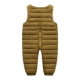 thumbnail image 3 of GYRATEDREAM Infant Toddler Baby Winter Snow Pants Down Puffer Warm Overall Boys Girls Zip up Snowsuit Windproof Fleece Lined for 6 Months-5 Years, 3 of 4