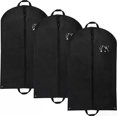 thumbnail image 1 of 3x Garment Bag, Suit Cover, 120 cm, Black, for Suits, Dresses, Coats, Storage &, 1 of 5