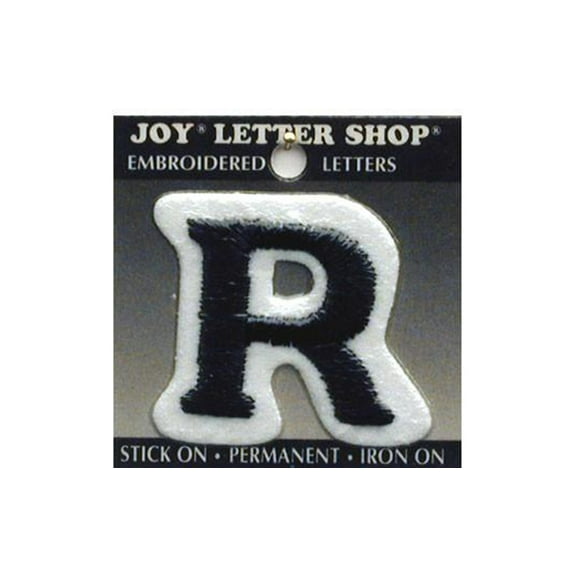 Joy Applique Letter Iron On Cooper 1.5" Black R