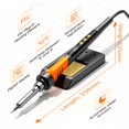 thumbnail image 3 of Soldador de 90W 110V con LCD, kit de soldador, herramienta de pistola de soldar 10-en-1, 5 puntas para soldar, alambre de soldadura, pasta de soldadura, rango de temperatura ajustable 180-480&deg;, 3 of 8