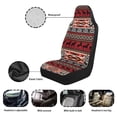 thumbnail image 5 of Yuyamidu Red Car Seat Covers Full Set of 2 Pcs Southwest Aztec Horse Auto Front Seat Covers Waterproof Vehicle Interior Accessories, 5 of 7