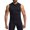 Black, variant on Men Vest Hooded Drawstring Mesh Fabric Tank Tops Solid Color Casual Muscle Show Outdoor Sports Gym Vest