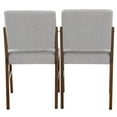 thumbnail image 2 of Noble House Strong Caldwell Dining Chair Set, Boucle Upholstery with Solid Wood Frame, Set of 2, Light Grey, 2 of 11