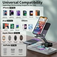 thumbnail image 5 of 4 in 1 Fast Charging Station for iPhone, Wireless Charger for iPhone16/15/14/13/12 Series, iPad, Apple Watch, AirPods, Android Samsung Series and More, White, 5 of 7