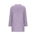 thumbnail image 5 of BFHHYA Girls Fuzzy Pullover Top Mid-Length Long Sleeve Crew Neck Sweatshirt Solid Basic Top for Fall Winter Layering Coats (5-15Y), 5 of 7