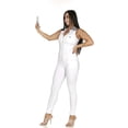 thumbnail image 4 of Cover Girl Combinaison en Denim Jeans pour Femmes Sans Manches Coupe Ajustée Salopette Corps Entier, 4 of 7
