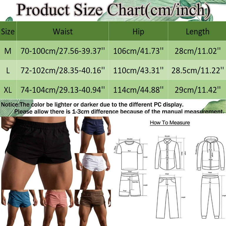Shpwfbe Boxers for Men Mens Underwear Mens Summer Solid Color Pants Elastic  Band Loose Casual Sports Running Straight Shorts Beach Home Pants