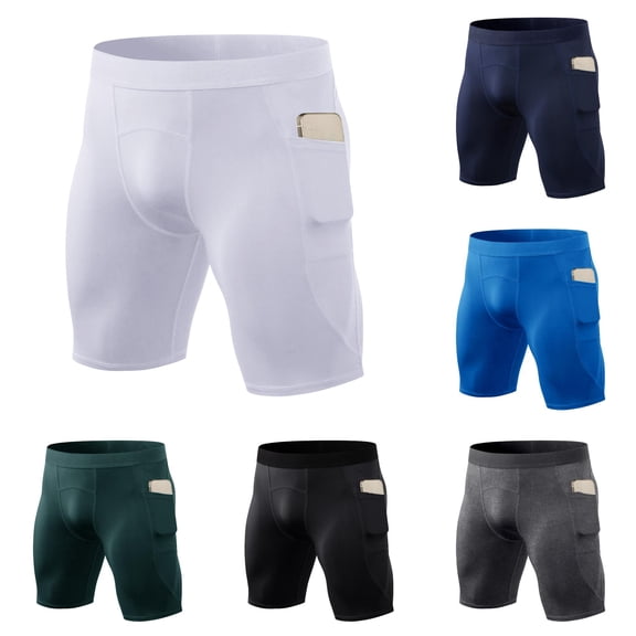Men Compression Shorts Running Spandex Underwear with Pockets Workout Gym Athletic Sports Tight Shorts Nw941eg Men Shorts Mens Workout Shorts Pack Mens Wear Clothes