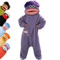 thumbnail image 2 of Snuggle Goofy Onesie Monster Plush Pajamas Big Mouth Design Adult Onesie Costume Funny Holiday Lounging Wear Oversized Hooded Fleece Suit, 2 of 5