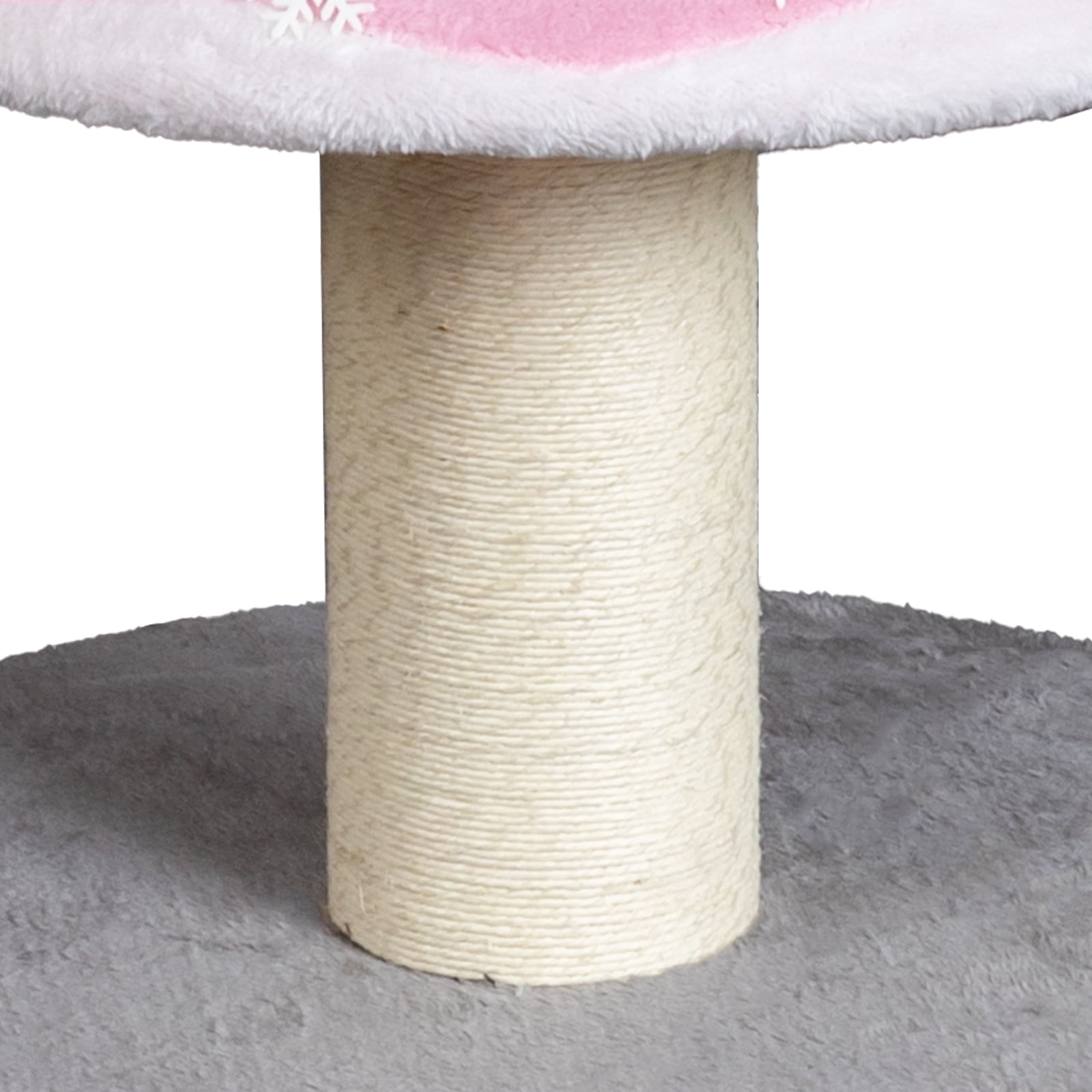 ZephyPaws 60 inch Christmas Cat Tree,Cute Cat Tower with 2 Condos,Sisal Scratching Posts,Spring Toy,Holiday Cat Tree Tower for Indoor Cats,Pink