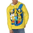 thumbnail image 2 of Simpsons Men's Hoodie With Color Drawstrings Sweatshirt Hooded Pullover Print Winter Coat Jacket Xx-Large, 2 of 9
