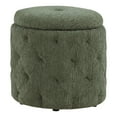 thumbnail image 5 of Erindale Round Storage Ottoman in Moss Green Fabric, 5 of 6