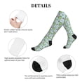 thumbnail image 5 of Rateoe Cute Floral Frog Compression Socks for Women and Men 20-30mmHg-Circulation Support Socks Knee High Nurse Pregnant Running Medical and Travel Athletic, 5 of 7