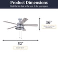 thumbnail image 3 of Prominence Home Brightondale 52 Inch Industrial Ceiling Fan w/ Light, Galvanized, 3 of 12