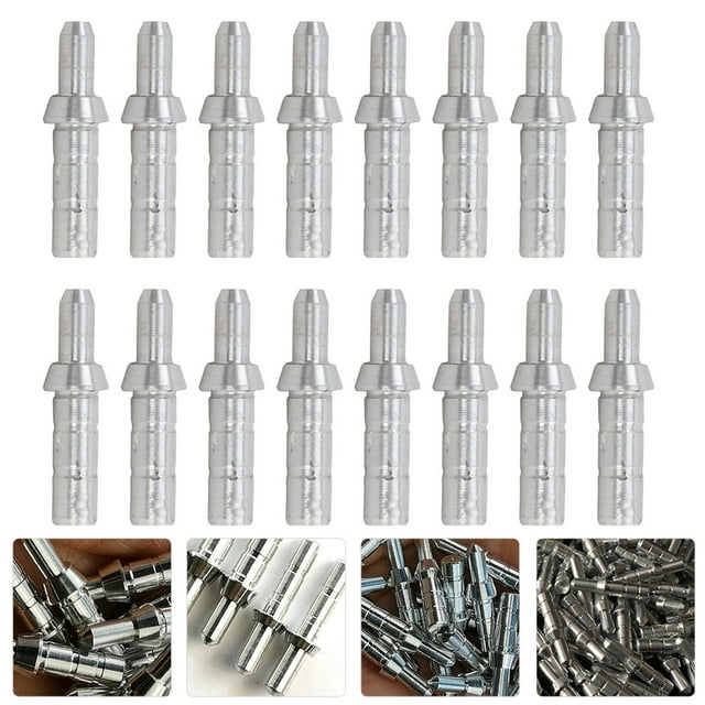 OULII 40 Pcs Points de Flèche Durables en Aluminium Argenté pour Pratique de Tir à l'Arc