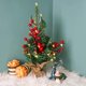 thumbnail image 2 of Mini árbol de Navidad de mesa, árbol de Navidad pequeño con nieve, mini pinos de mesa en base de arpillera con adornos de Navidad para oficina, fiesta, decoración del hogar, decoraciones de bricolaje, 2 of 5