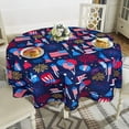 thumbnail image 3 of 4th of July Tablecloth 60x60 Memorial Day Patriotic Table Cloths Waterproof American Flag Table Cover for Round Table, 3 of 6