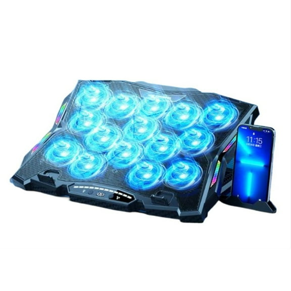 Advanced Laptop Cooling Pad Mat with Light Fan Laptop Holder for Gamers