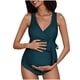 thumbnail image 2 of Traje de baño de una pieza para mujer, conjunto de bikini para mujer, moda femenina cómoda - cuello, manga corta, color liso, traje de baño para mujer, 2 of 4