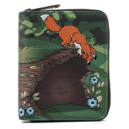 Loungefly Disney Fox And The Hound Copper Tod Zip Around Wallet