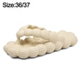 thumbnail image 2 of Chanclas con diapositivas de burbujas para mujeres y hombres, sandalias acolchadas gruesas para masajes, playa, piscina, ducha (blanco), 2 of 5