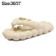 thumbnail image 2 of Chanclas con diapositivas de burbujas para mujeres y hombres, sandalias acolchadas gruesas para masajes, playa, piscina, ducha (blanco), 2 of 5