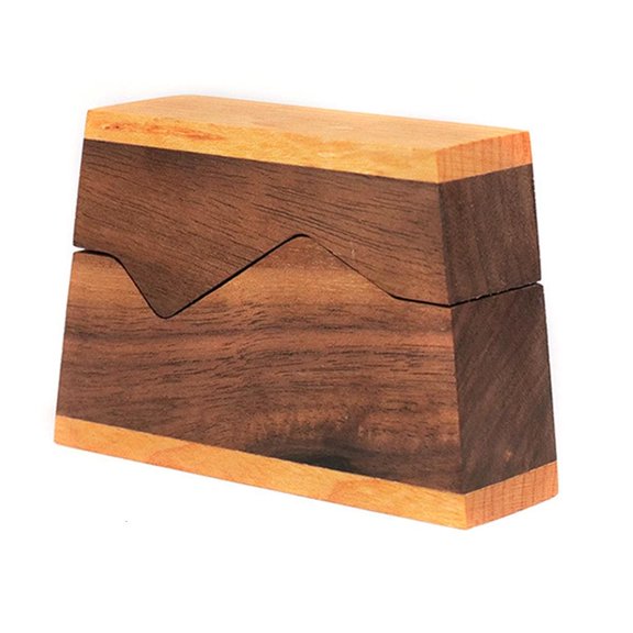 hejhncii Wood Ring Box Jewelry Display Ring Holder Proposal Engagement Wedding Pair Ring Storage Organizers for Women Girl Gift
