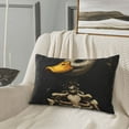 thumbnail image 5 of Lsque Duck Bones Pattern Pillow Case – Soft & Cozy Throw Pillow Cover, Hypoallergenic Cushion Case for Sleeping Women with Envelope Closure-14"x20", 5 of 6