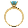 thumbnail image 4 of 1.5 ct Round Cut Simulated Turquoise Solitaire Engagement Ring for Women in 18K Yellow Gold, 4 of 5