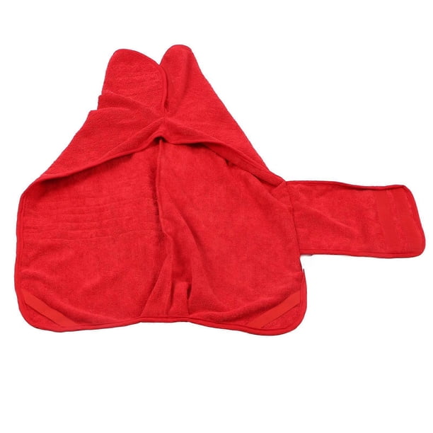 Pet Bathrobe Towel Soft Strong Absorbent Fast Drying Cat Dog Drying Coat for Teddy Golden Retriever Red L