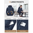 thumbnail image 2 of GEO-THERM Mens Lightweight Puffer Jacket with Hood Warm Quilted Winter Jacket Casual Thermal Insulated Coat for Ski Travel, 2 of 7