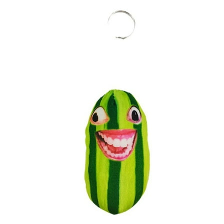 ZPAQI Talking Watermelon Key Chain Squeezable Plush Keyring Backpack Hanging Ornament