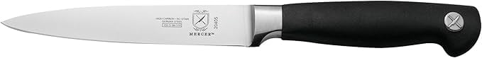 Mercer Culinary Genesis 5-Piece Magnetic Board and Knife Set, Acacia