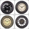 thumbnail image 6 of VOCOO 12 Inch Retro Wall Clock, Vintage Decorative,Silent Non-Ticking Clock with  Antique Bronze Ornate Frame and Clear Glass Dial, Perfect for Living Room, Kitchen,  Bedroom, Office - Gold, 6 of 10