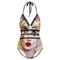 thumbnail image 5 of Harley Quinn Birds Of Prey Women's Swimwear Strap One Piece Backless Tummy Control V Neck Swimsuit Summer Beach Vacation Bathing Suit, 5 of 7