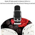 thumbnail image 4 of Square 2Pack PU Leather Couple Skulls Cruise Luggage Tag with Privacy Cover and Name ID Tag for Travel Handbags Backpacks Luggage Tags, 4 of 6