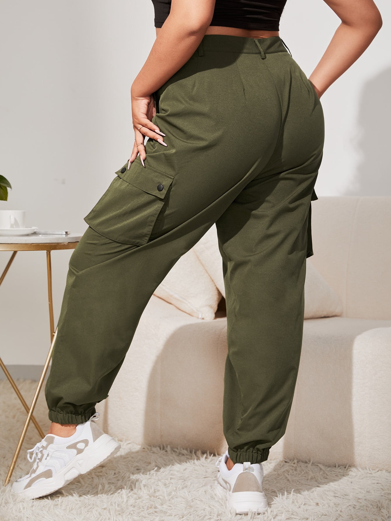 Casual Women's Plus Size High Waist 