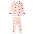thumbnail image 4 of WIBACKER 2-7 Years Toddler and Little Girls' Long Sleeve Pajamas Set Cotton Top and Pants 2 Piece Sleepwear Pjs - Plaid Bears, 4 of 12