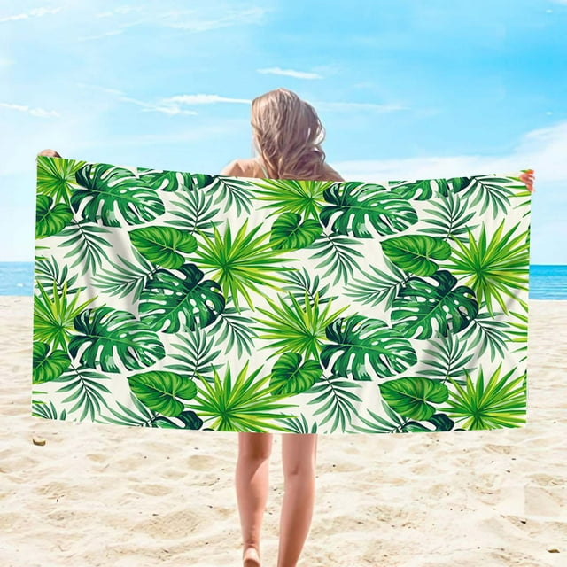 Feltree Portable Microfiber Beach Towel 30x60 Inch, Lightweight Sandproof Towel Blanket for Pool, Travel, Yoga, Quick-Dry Design