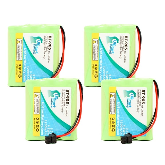 4x Pack - UpStart Battery RadioShack 43-3810 Battery - Replacement for RadioShack Cordless Phone Battery (1200mAh, 3.6V, NI-MH)