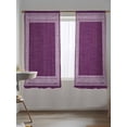 thumbnail image 5 of Sheer Curtains 72 Inches Long, Dark Purple Retro Greek Key Semi Sheer Curtains Light Filtering Window Treatment, Geometric Greece Ancient Farmhouse Privacy Voile Drapes for Living Room 52x72 Inch, 5 of 7