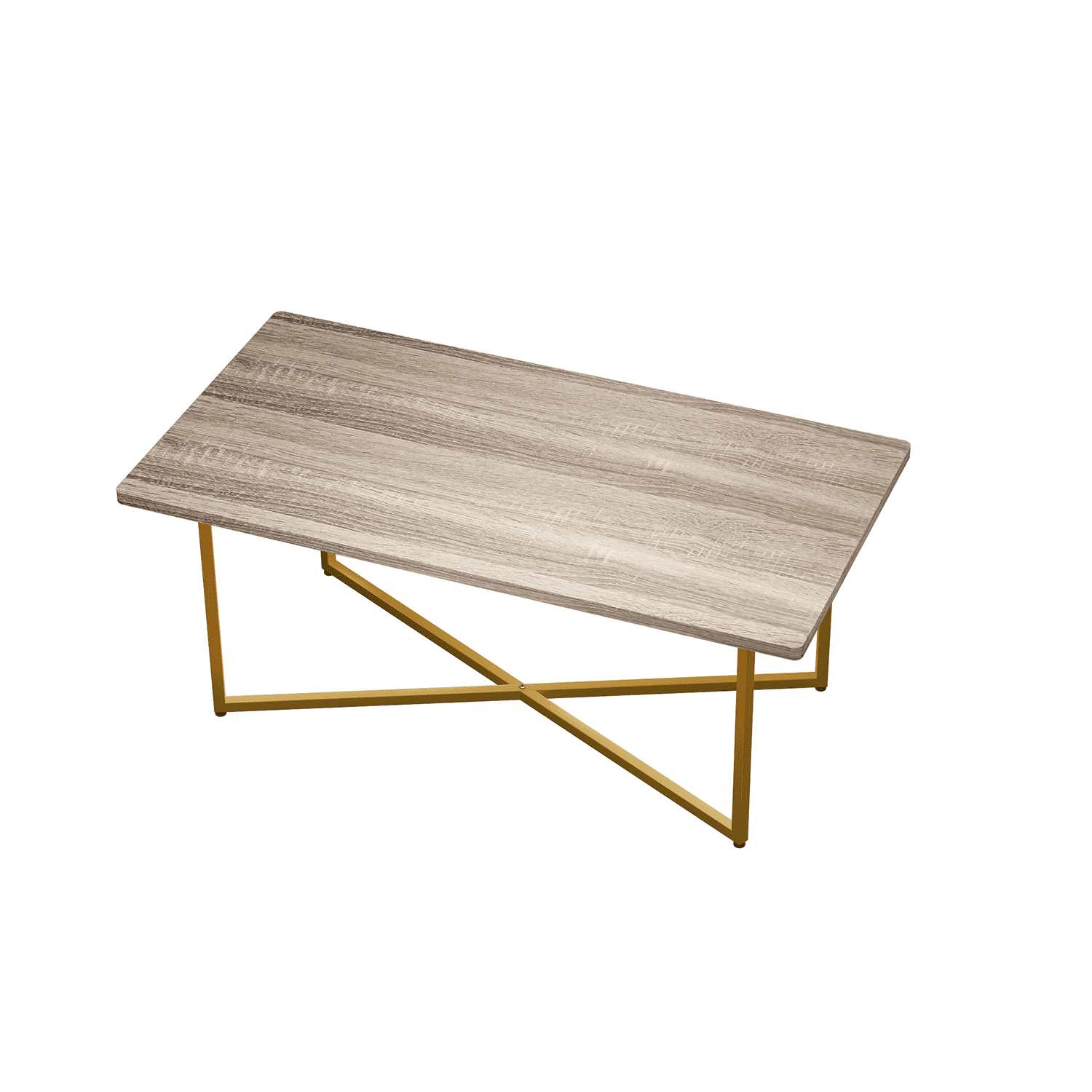 Kadyn Coffee Table, Wood Coffee Table for Living Room, Rectangular Coffee Table with Non-Slip Feet, Golden White Kadyn Coffee Table, Wood Coffee Table for Living Room, Rectangular Coffee Table with Non-Slip Feet, Golden White