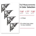 thumbnail image 2 of NACH Rustic Branch Shelf Bracket, Shelf Mounting Brackets, 7.08 x 7.08 x 1.77 inches, Black, 4 Pack, 2 of 5