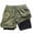 Army Green, variant on Men's Solid Double-Layer Fitness Shorts, 2-In-1 Gym Training, Sports Jogging Shorts, Quick Drying Breathable Sports Shorts Black
