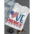thumbnail image 3 of Love America W Banners T-Shirt Women -Image by Shutterstock, Female XX-Large, 3 of 4