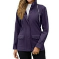 thumbnail image 2 of JGNGSHN Women's Winter Plus Size Thickened Fleece Lined Coat with Detachable Hood, 2 of 7