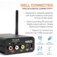 thumbnail image 5 of Auris Blume Pro HiFi Bluetooth 5.0 Receptor de música Adaptador Bluetooth de largo alcance con Audiophile DAC, LDAC, aptX HD, pantalla OLED y salida AUX coaxial óptica para estéreo doméstico, receptor, 5 of 5